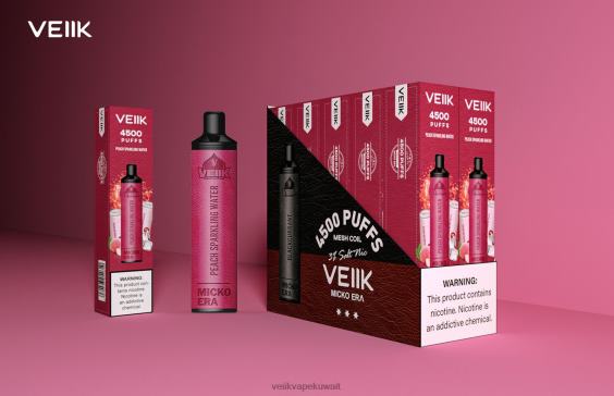 VEIIK سعر 0Z46F3 ماء الخوخ الفوار | VEIIK Micko Era 4500 بخة 30 ملغ للاستعمال مرة واحدة