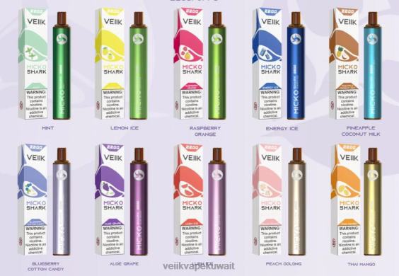 VEIIK سعر 0Z46F53 نكهات متعددة | VEIIK Micko Shark 2200 نفث قلم vape القابل للتصرف 10 قطع