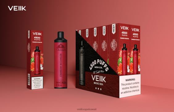 VEIIK Kuwait 0Z46F1 الفراولة والبطيخ | VEIIK Micko Era 4500 بخة 30 ملغ للاستعمال مرة واحدة